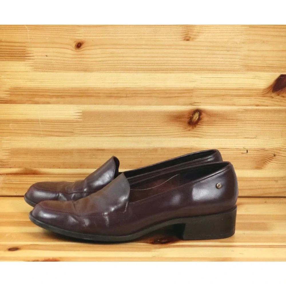 Etienne Aigner brand dress loafers size 8 narrow burgundy Red Women's Shoes